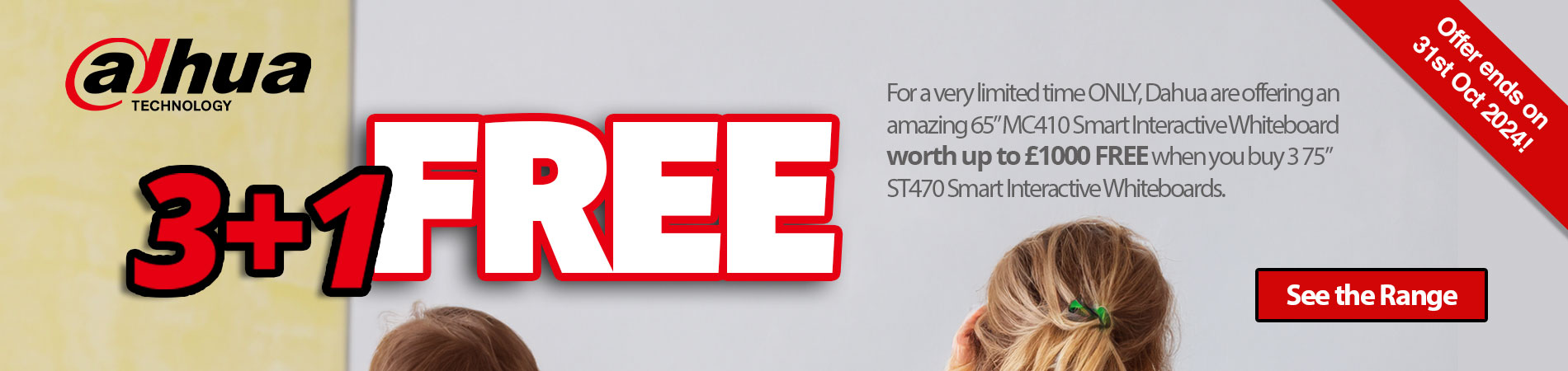 Buy 3 Dahua Whiteboards & Get 1 Free