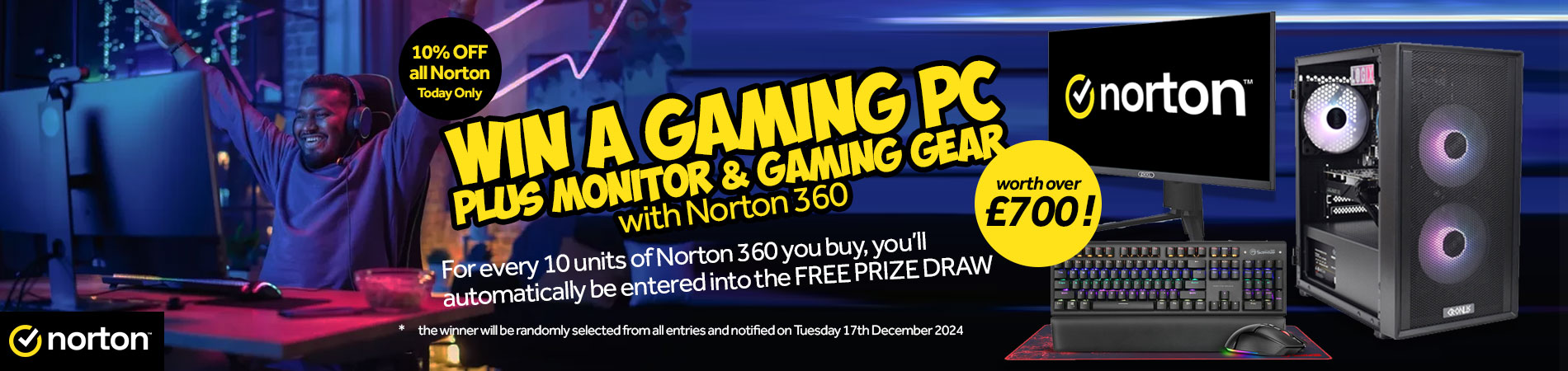 Win a Gaming Setup with Norton