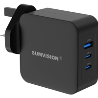 SUMVISION CHARGER-MAIN-GAN-USBC-3P65W-B